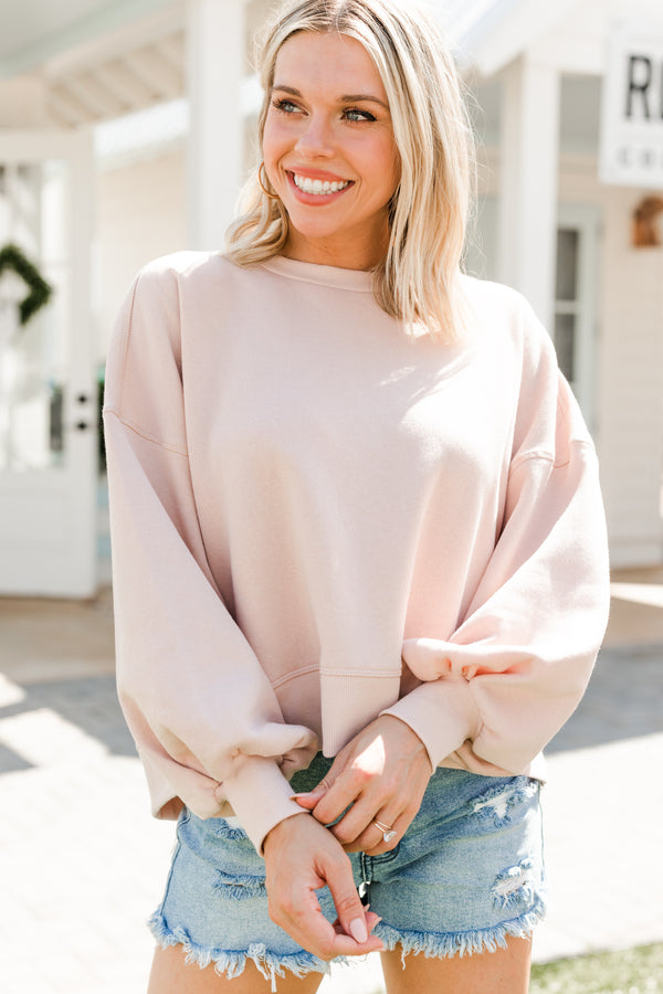 solid pink pullover