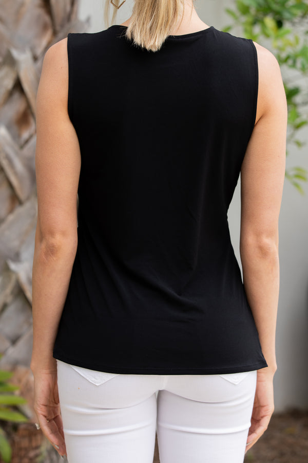 On Arrival Black Knotted Tank