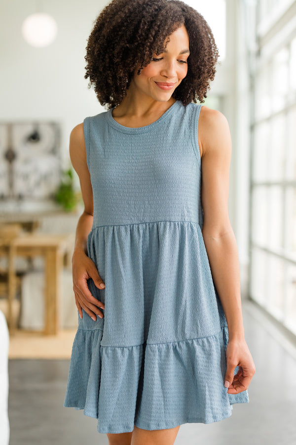 comfy blue dress