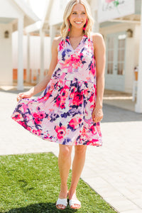 vibrant floral dress