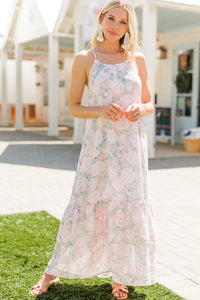 feminine floral maxi dress