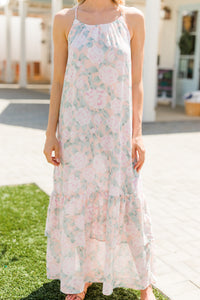 feminine floral maxi dress