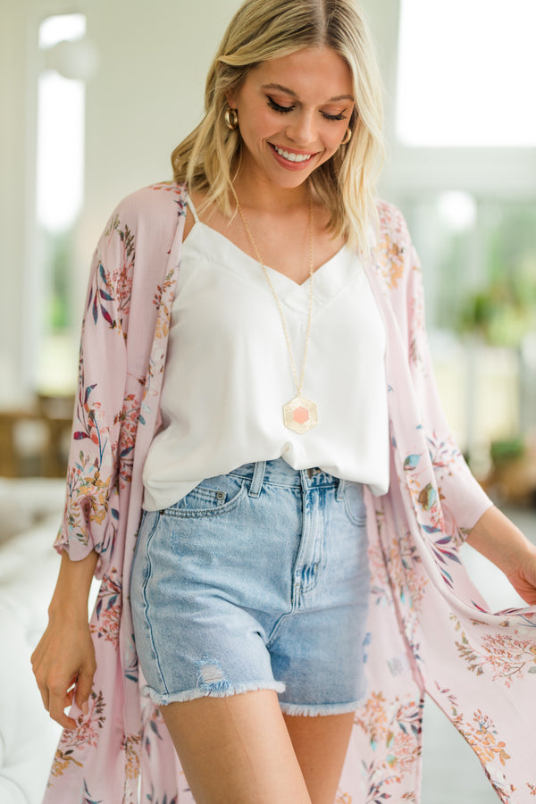 purple floral kimono