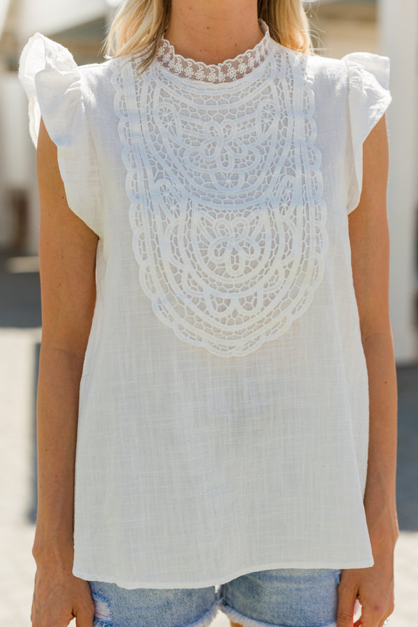 crochet white tops