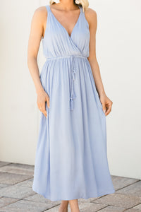 Give You Love Pearl Blue Midi Dress