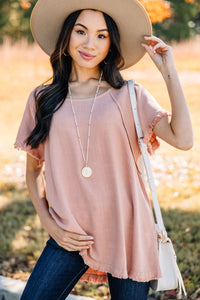 Nothing To Lose Canyon Clay Orange Linen Top