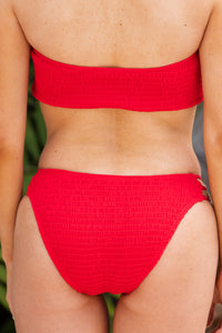 Into The Summer Sun Red Bikini Top