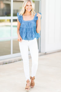 chambray babydoll tank