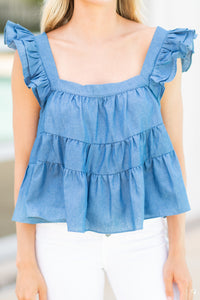 chambray babydoll tank