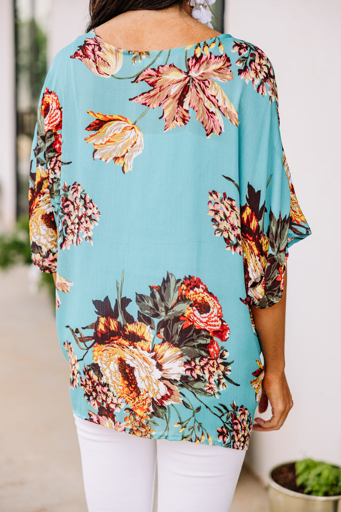 Bold Bliss Mint Green Floral Blouse – Shop The Mint