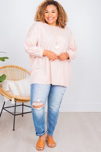 casual bubble sleeve top