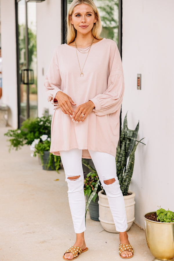 casual bubble sleeve top