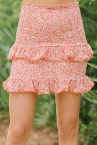 ditsy floral smocked skirt 
