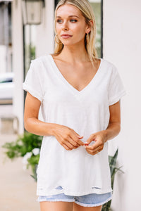 white distressed top