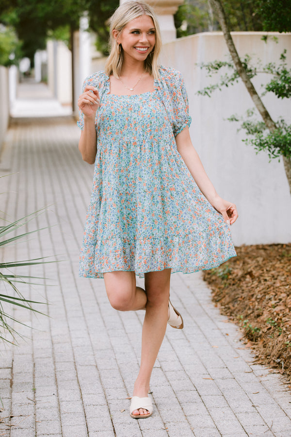 Fun Mint Green Ditsy Floral Dress - Cute Dresses – Shop the Mint
