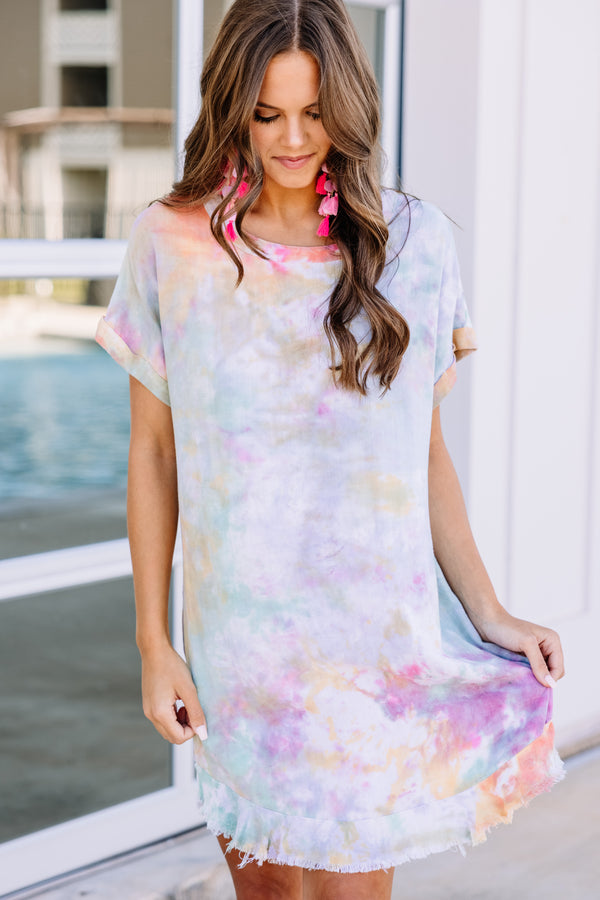 linen tie dye dress