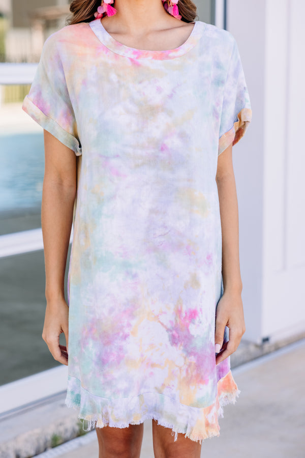 linen tie dye dress