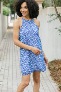 Ready For The Day Blue Ditsy Floral Dress