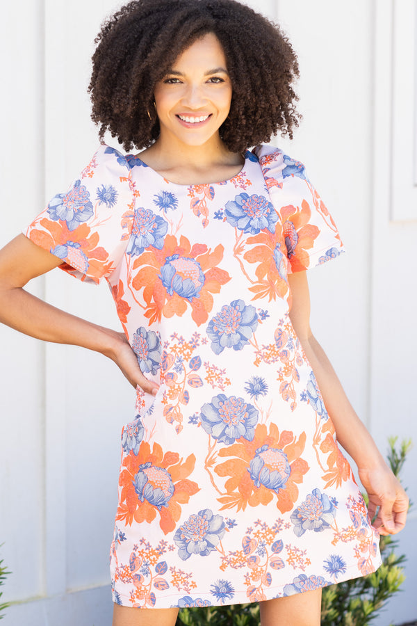 vibrant floral dress