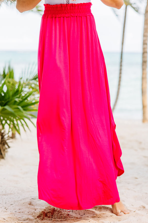 It's A Lovely Day Fuchsia Pink Maxi Skirt