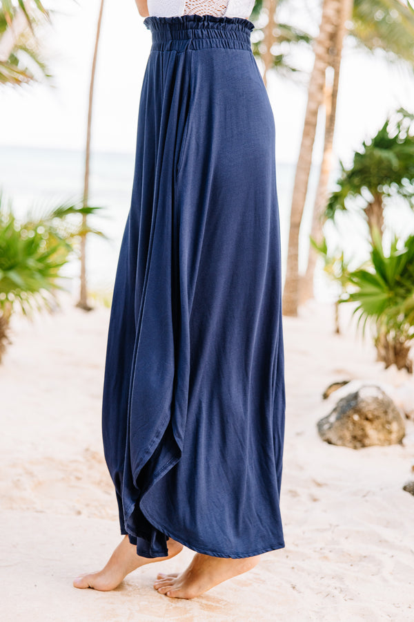 It's A Lovely Day Navy Blue Maxi Skirt