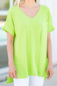 bright v-neck tee