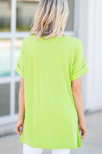 bright v-neck tee