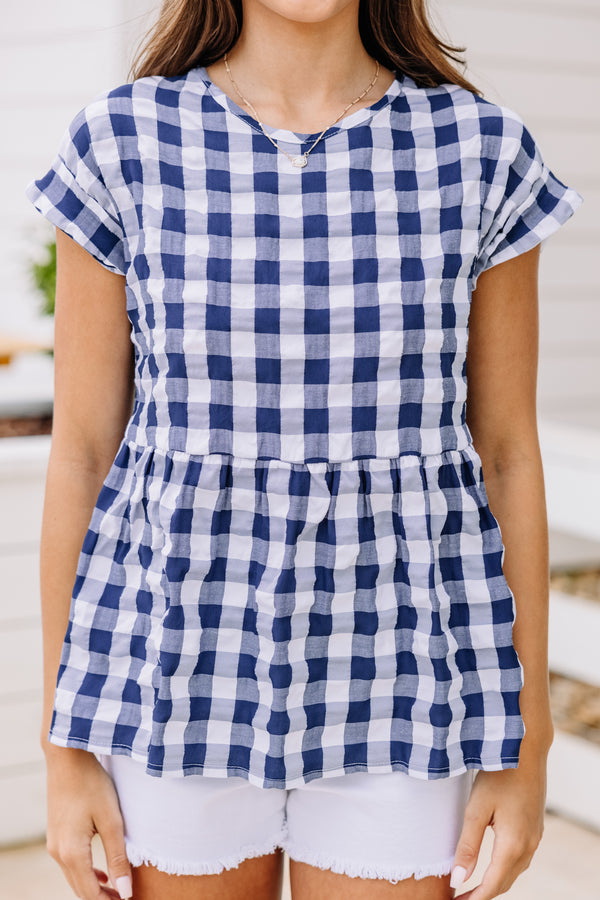 gingham babydoll top