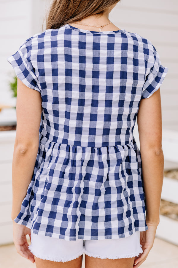 gingham babydoll top