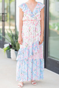 floral pink maxi dress