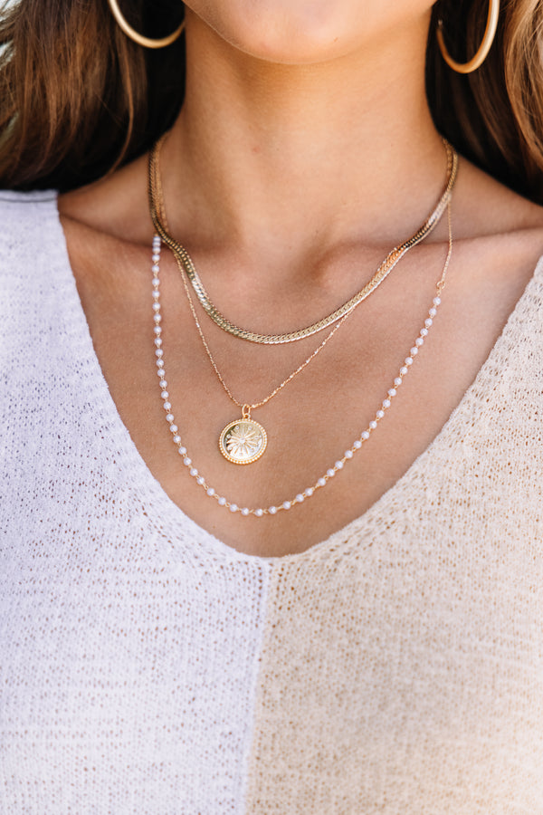 trendy layered necklace