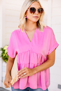 pink babydoll top