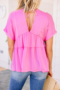 pink babydoll top