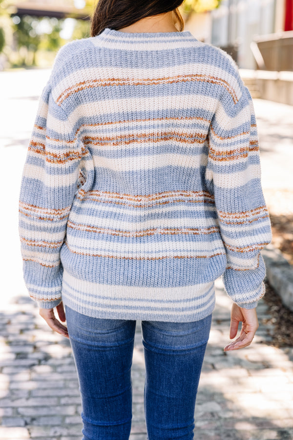 You've Got It Blue Striped Sweater