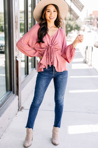 Back To You Mauve Pink Blouse