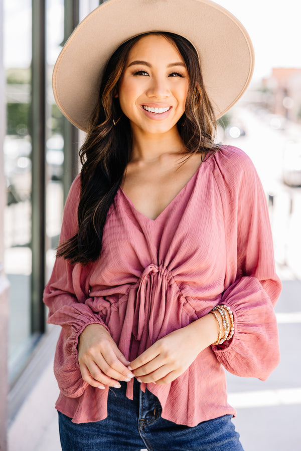 Back To You Mauve Pink Blouse