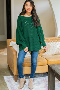 loose knit green sweater