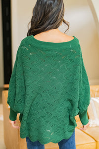 loose knit green sweater