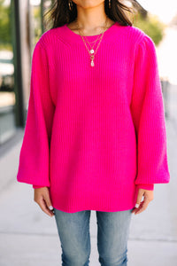 vibrant pink sweater for women