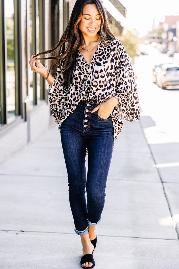 bold leopard print blouse