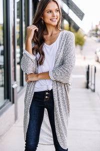 For The Soul Taupe Brown Leopard Cardigan