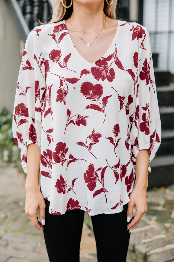 chic floral women's blouse