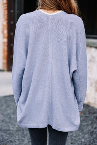 gray knit cardigan