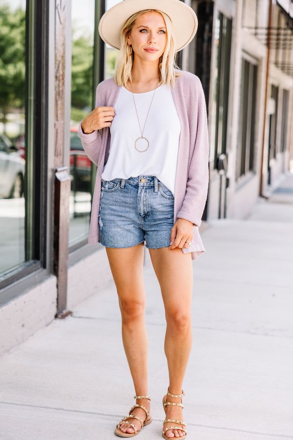 cozy pink cardigan