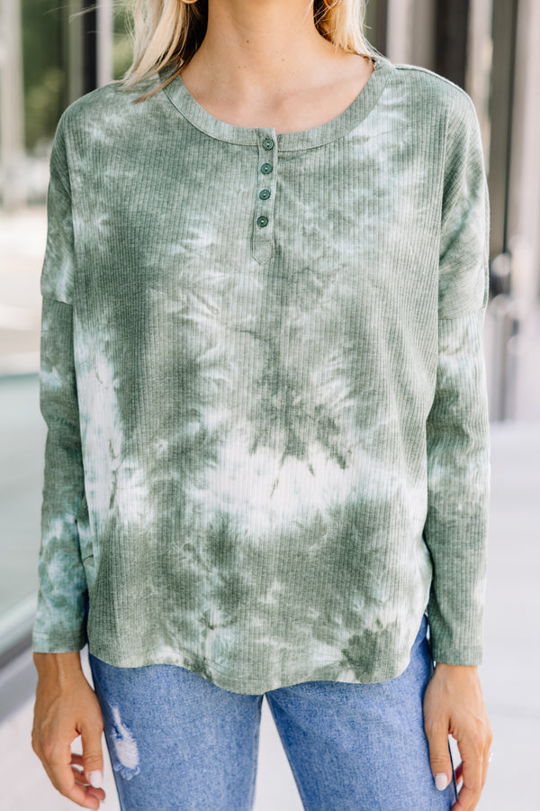 green tie dye top