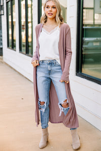 pink long cardigan