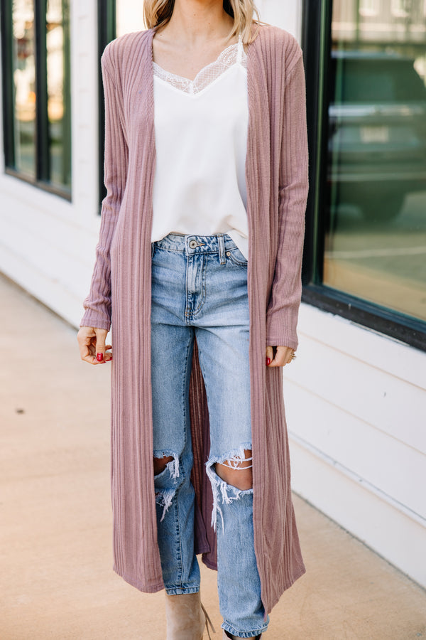 pink long cardigan