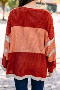 orange striped sweater