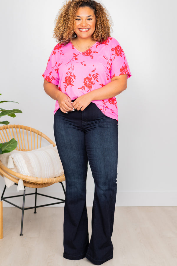 vibrant floral top