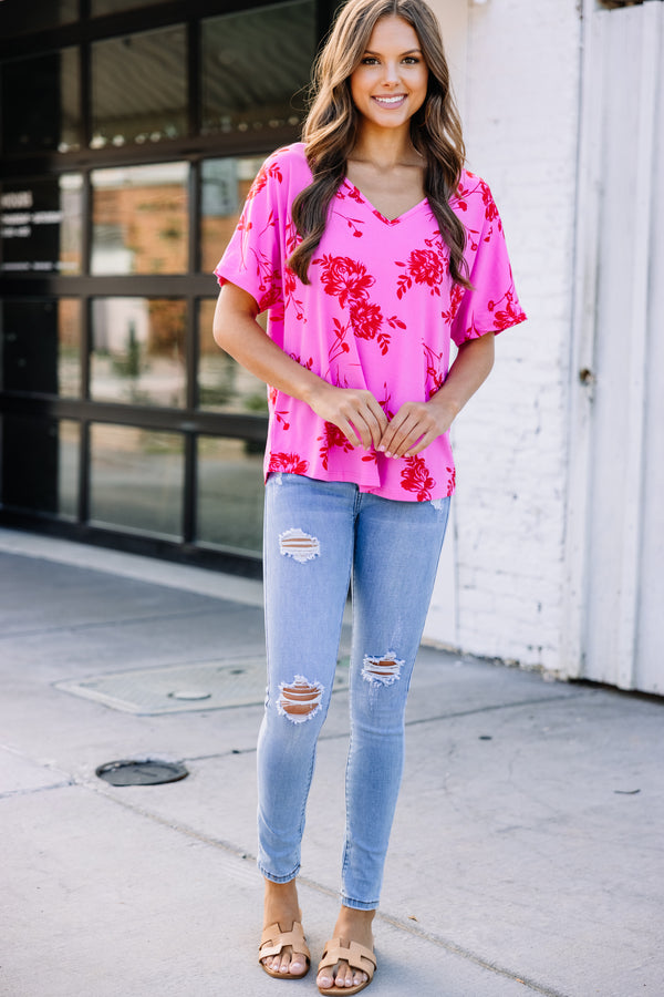 vibrant floral top